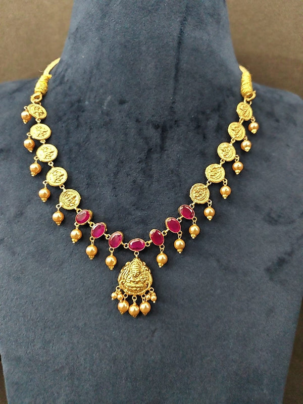 Reversible 2-in-1 Necklace – Ruby Kasu / Emerald | 22K · 9.47 g