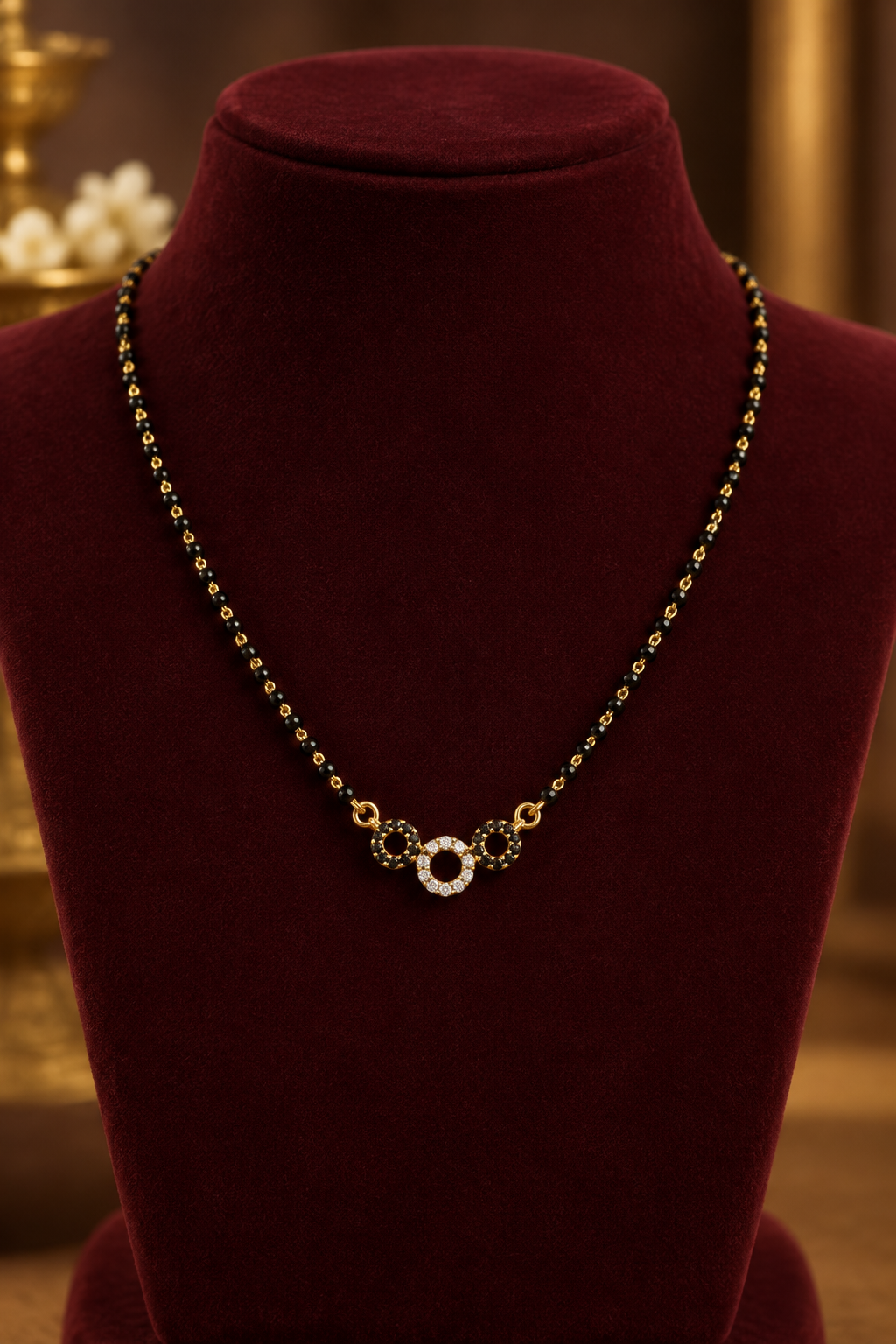 22K Gold Black Beads Chain (Nallapusalu) – 4.778 g
