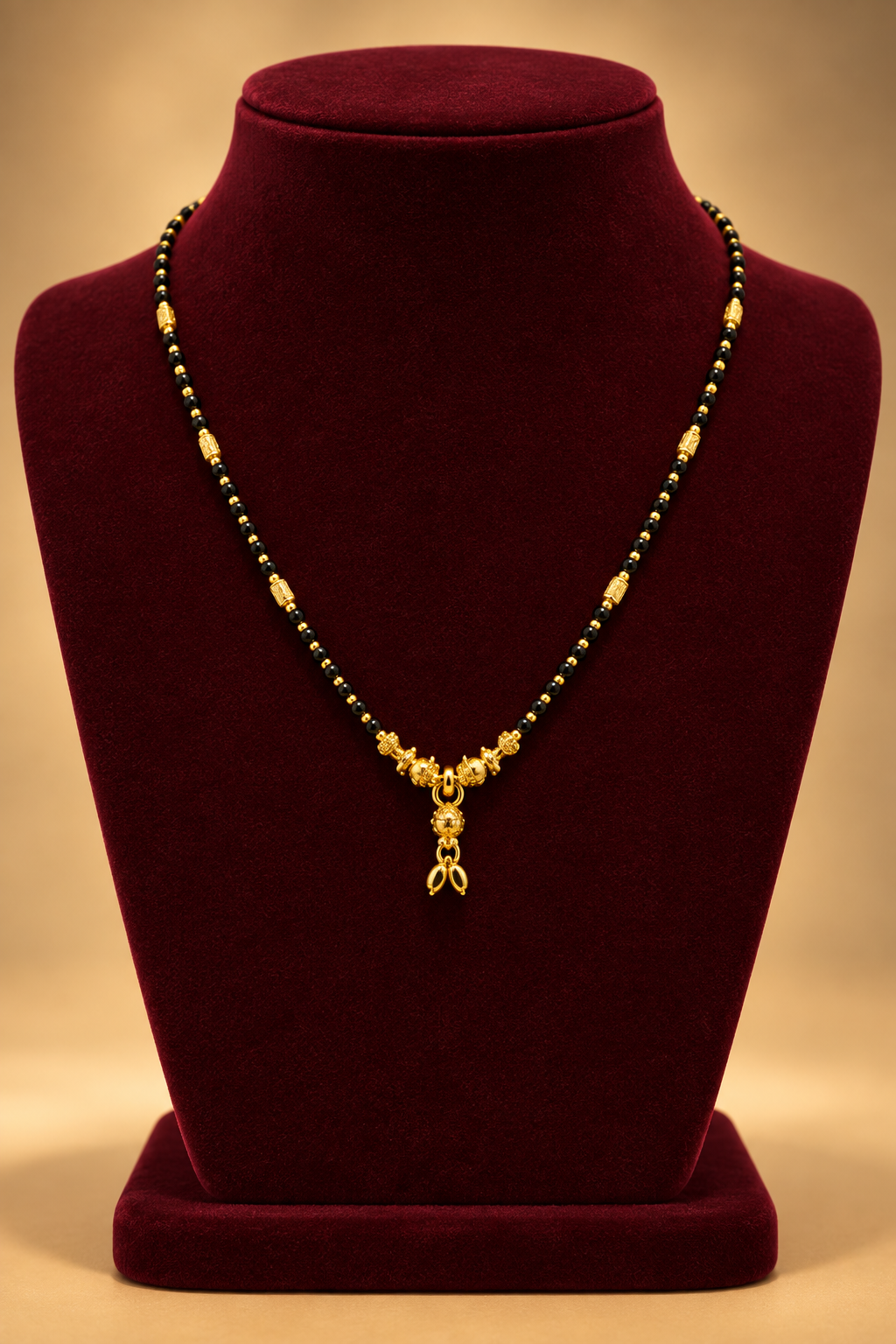 22K Gold Black Beads Chain (Nallapusalu) – 6.084 g