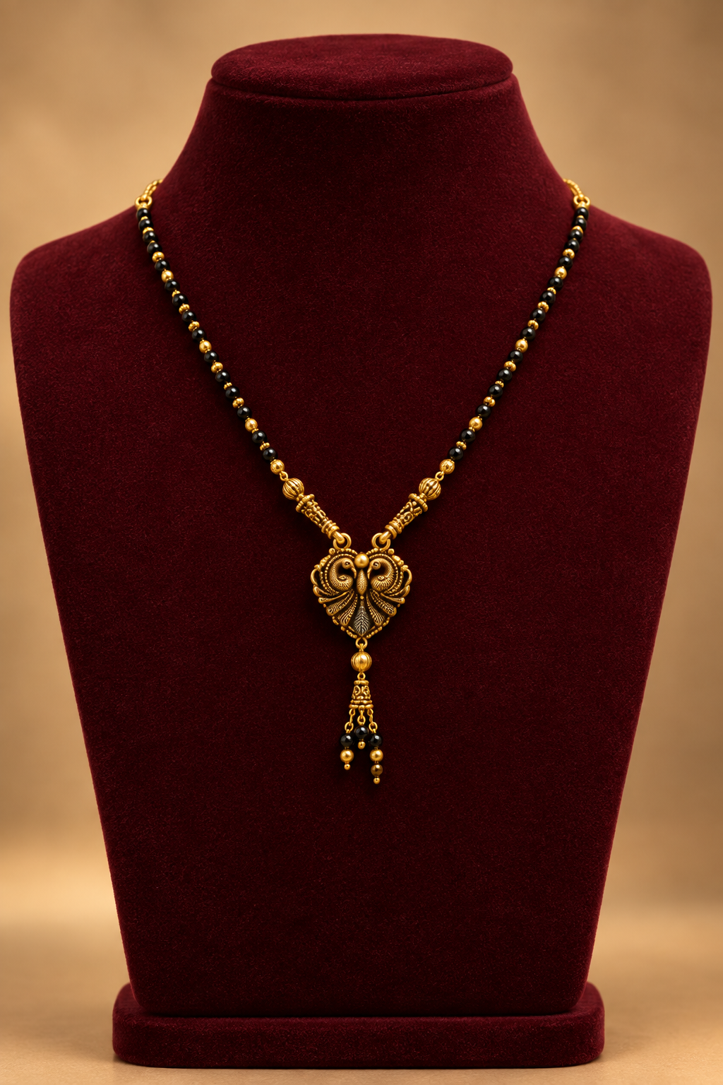 22K Gold Black Beads Chain (Nallapusalu) – 8.462 g
