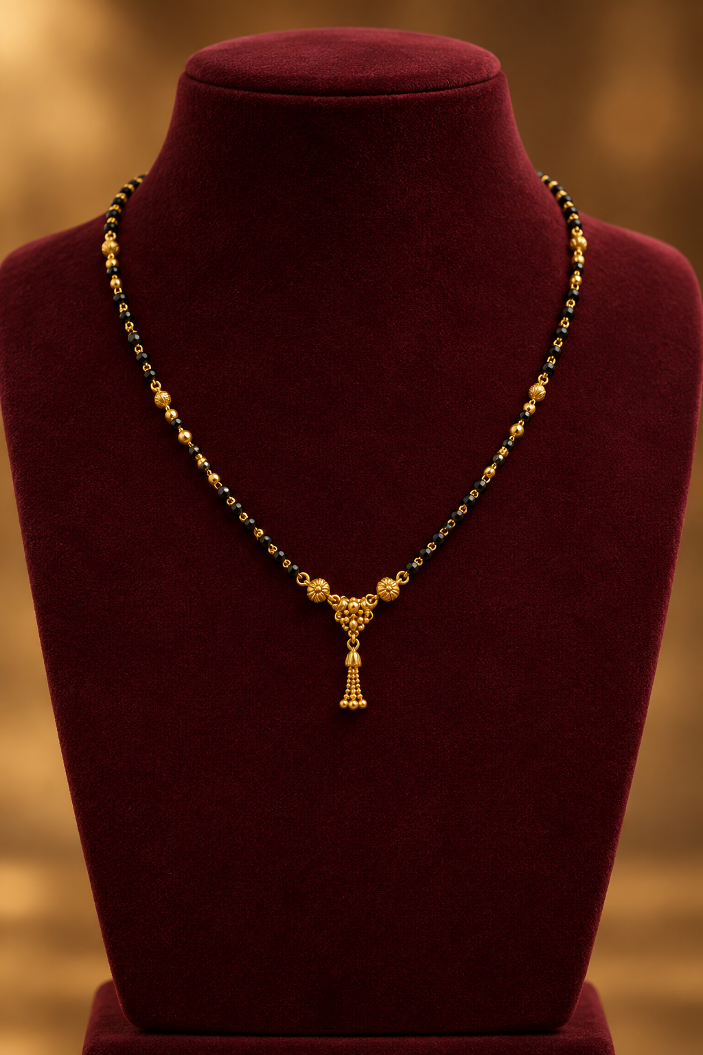 22K Gold Black Beads Chain (Nallapusalu) – 6.314 g