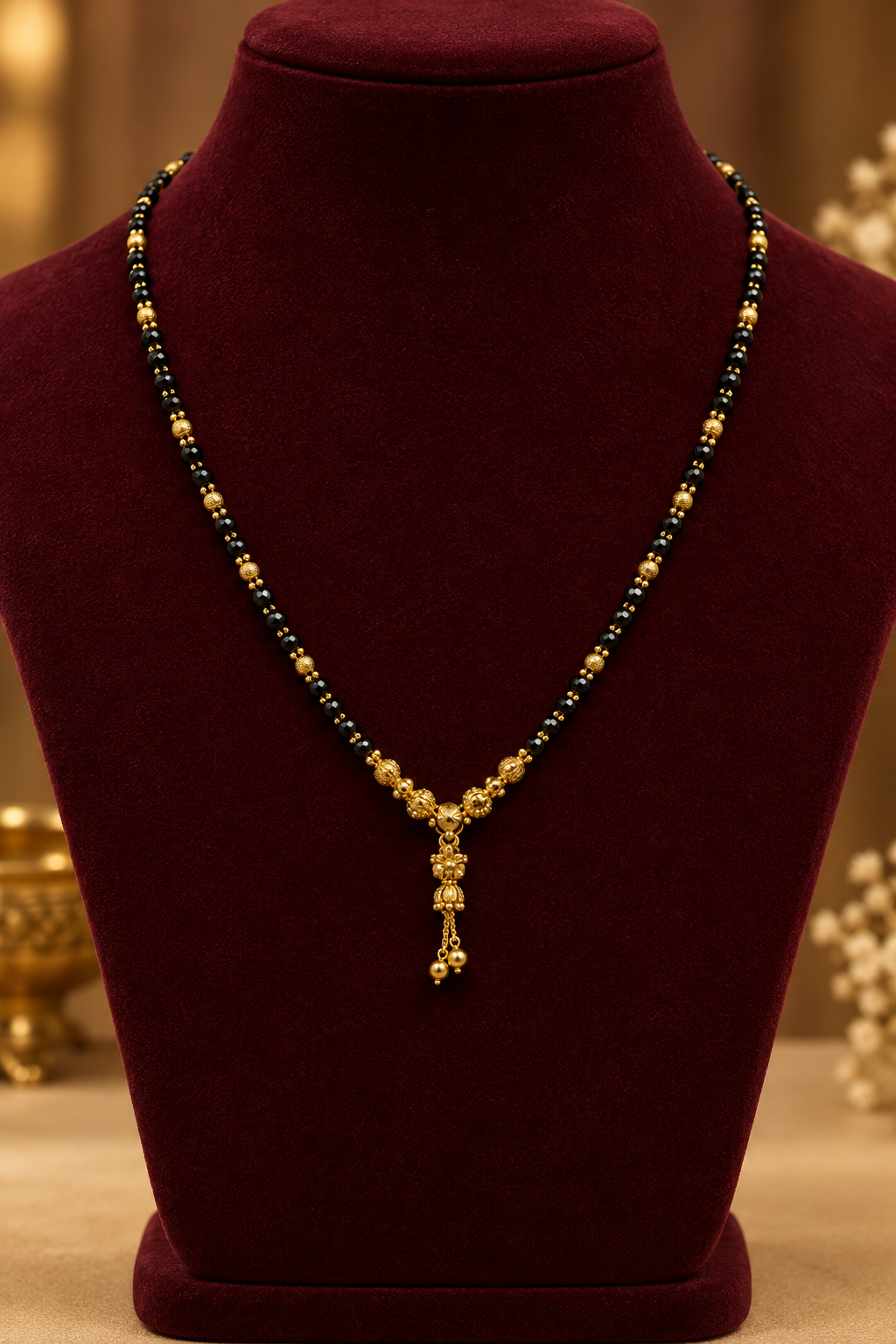 22K Gold Black Beads Chain (Nallapusalu) – 6.310 g