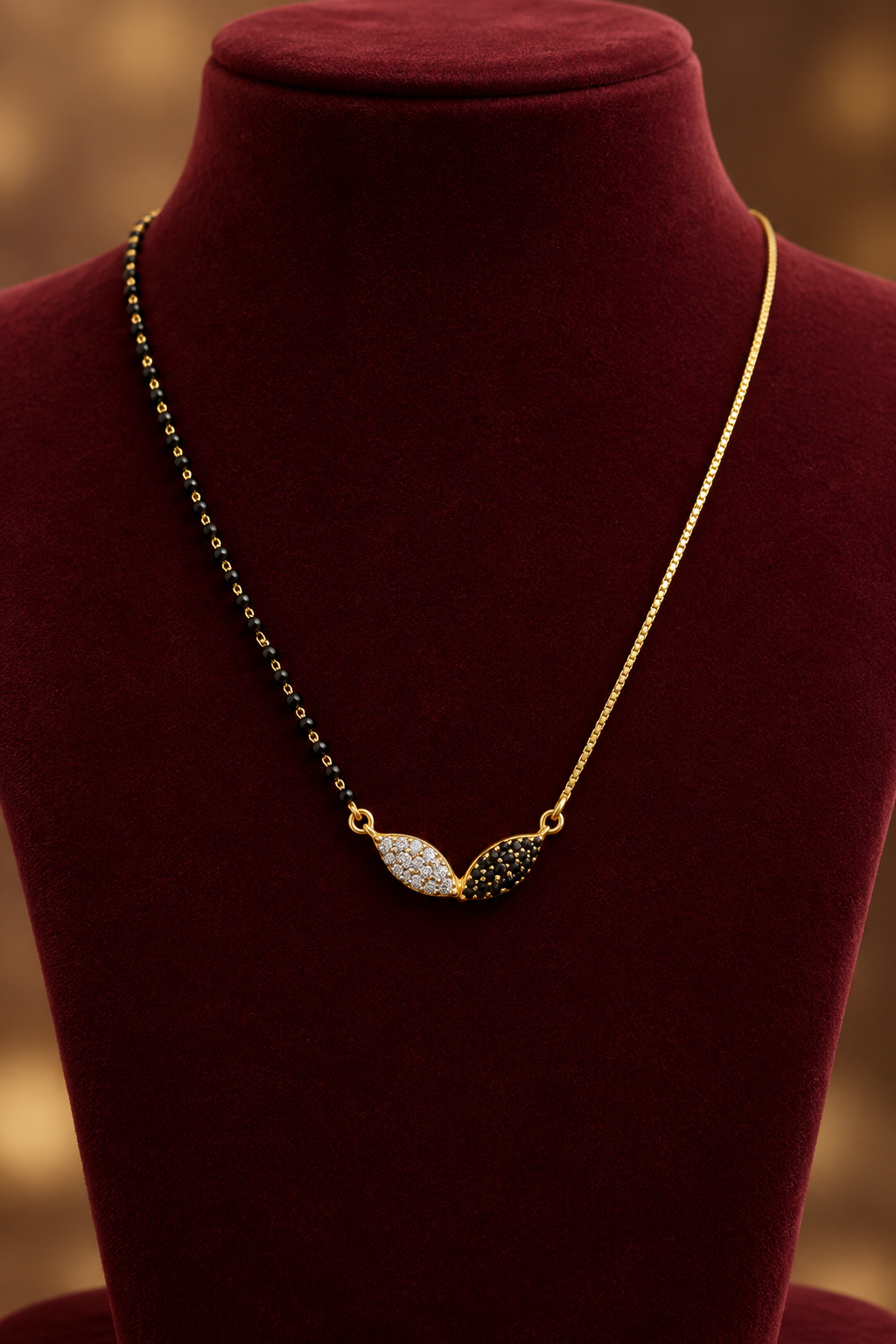 22K Gold Black Beads Chain (Nallapusalu) – 5.575 g