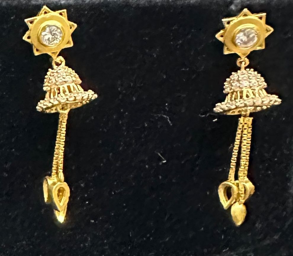 22K Gold Kammalu (Ear Studs) – 5.363 g