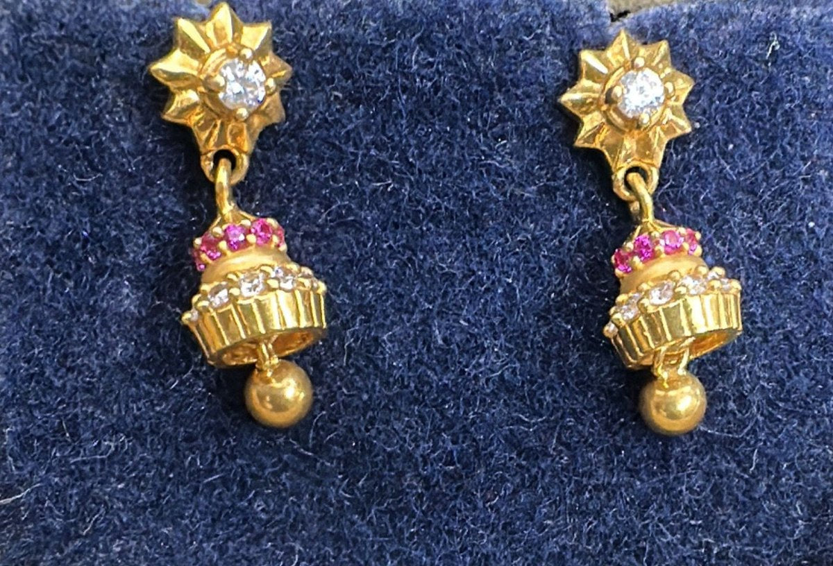 22K Gold Kammalu (Ear Studs) – 5.990 g