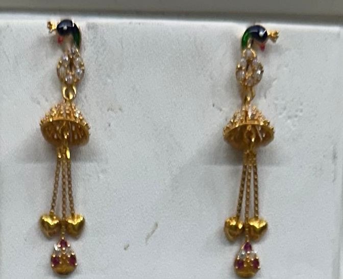22K Gold Kammalu (Ear Studs) – 3.882 g