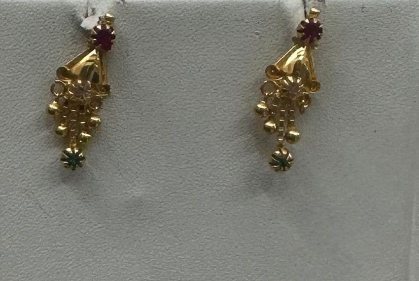 22K Gold Kammalu (Ear Studs) – 1.880 g