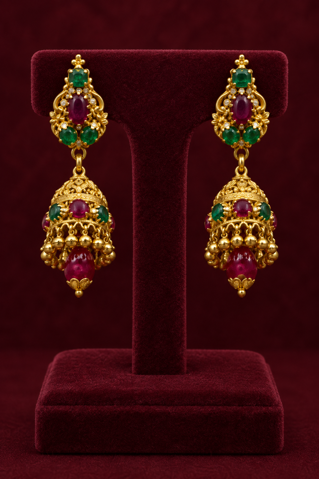 22K Gold Jhumkas – 6.900 g