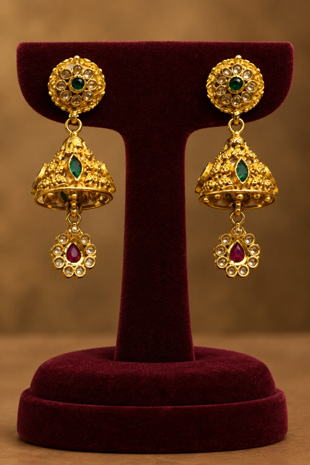 22K Gold Jhumkas – 10.880 g