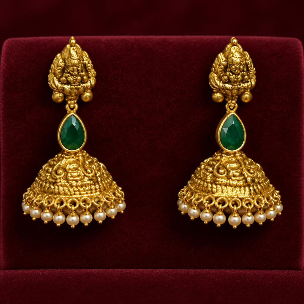 22K Gold Jhumkas – 9.905 g