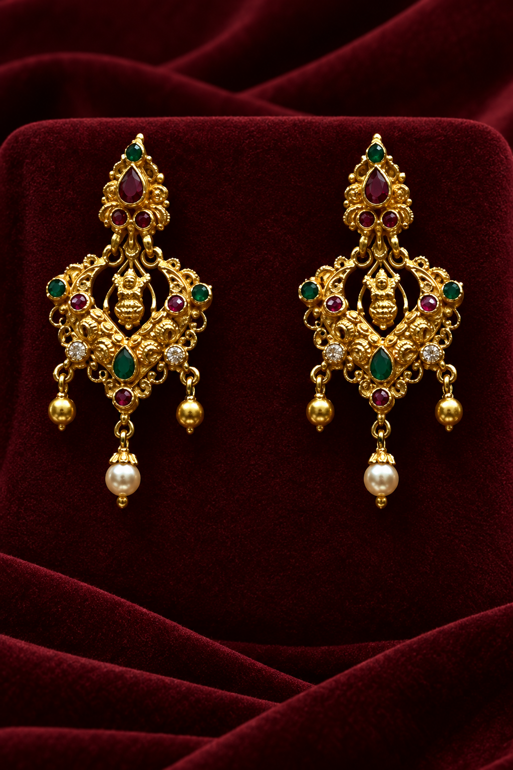 22K Gold Chandbali Earrings – 6.802 g
