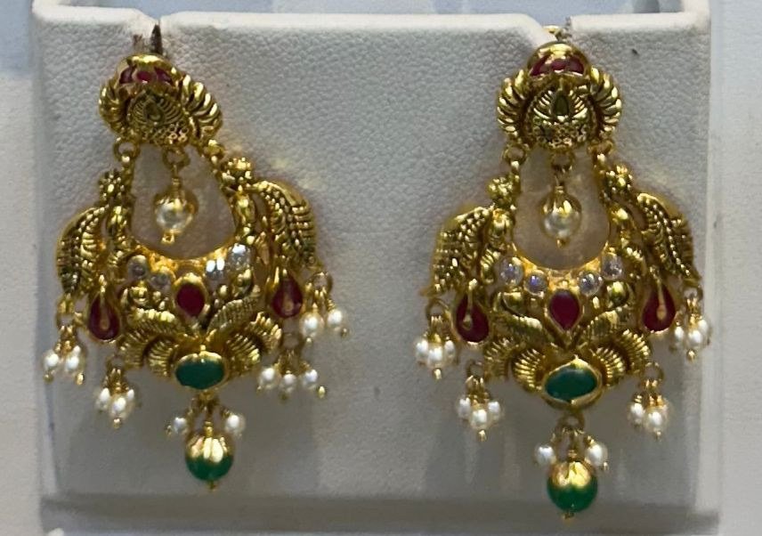 22K Gold Chandbali Earrings – 10.155 g