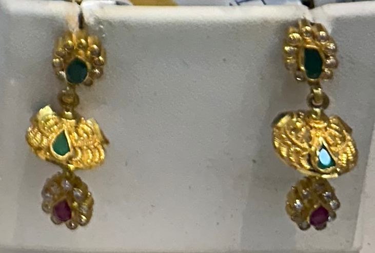 22K Gold Chandbali Earrings – 9.690 g