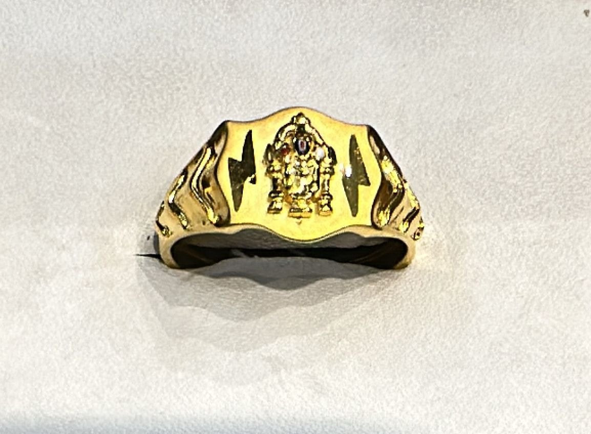 22K Gold Balaji Ring – 4.096 g